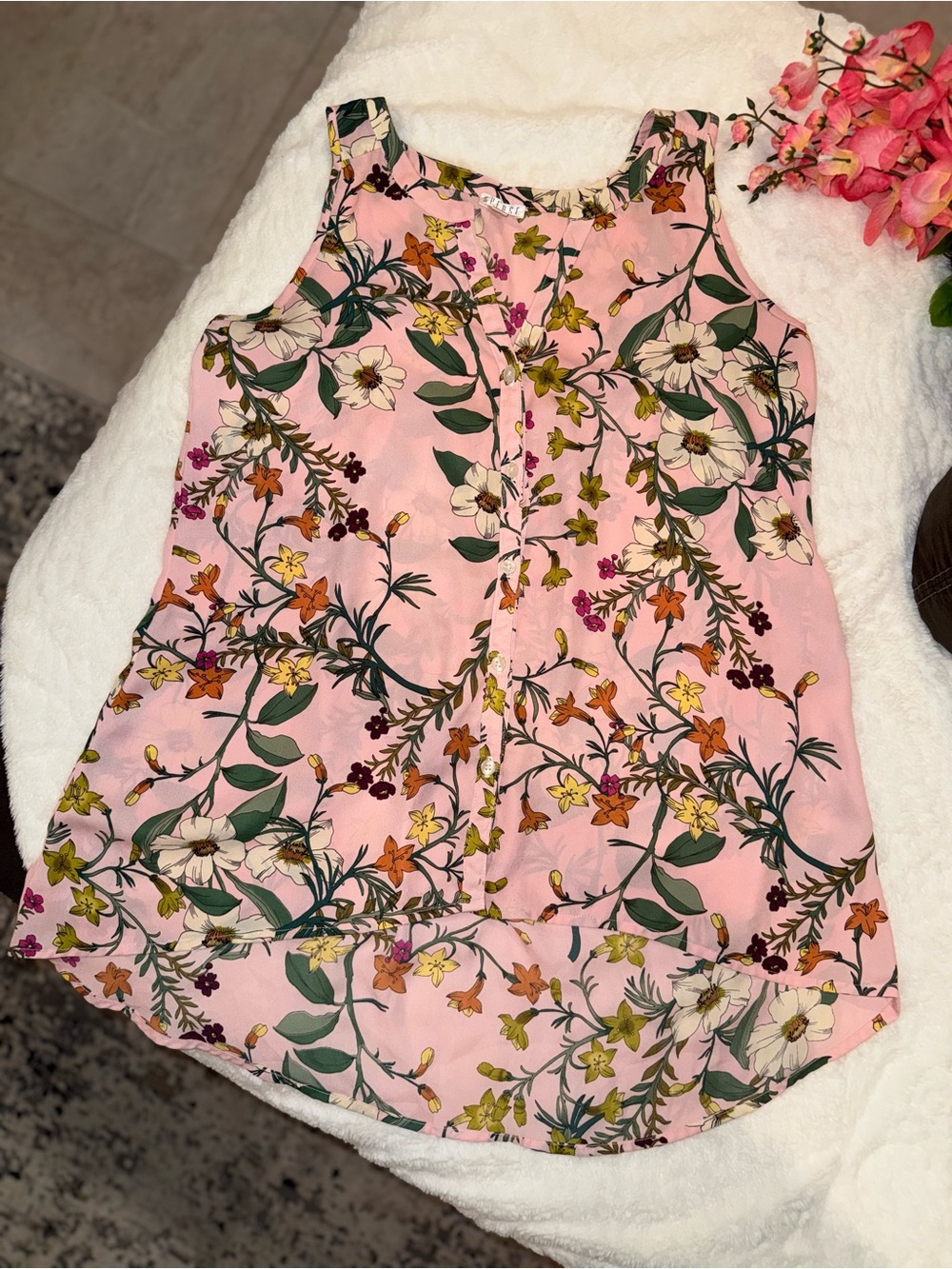 3 x 20$ Spense Pink Floral Sleeveless Camisole Size S